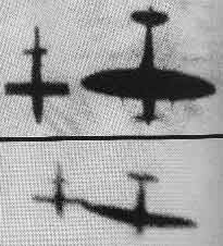 A Spitefire tipping a V-1 by it's wing